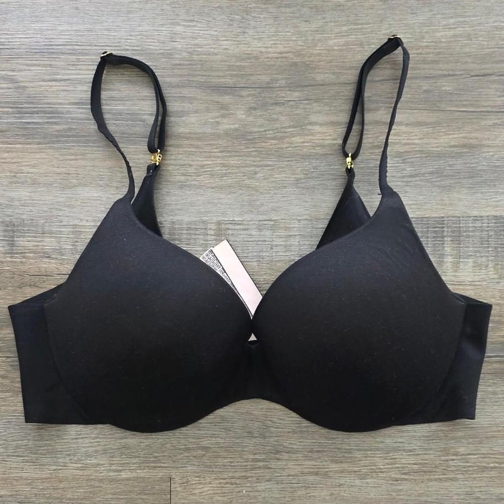 Victorias Secret Incredible Perfect Shape Bra Black 34C Underwire Crossback